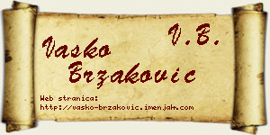 Vasko Brzaković vizit kartica